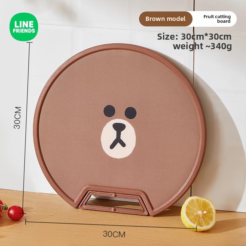 Kitchen Gadgets Aliexpress - LINE FRIENDS Braunes Anime-Cartoon-Schneidebrett, Niedliches Kawaii