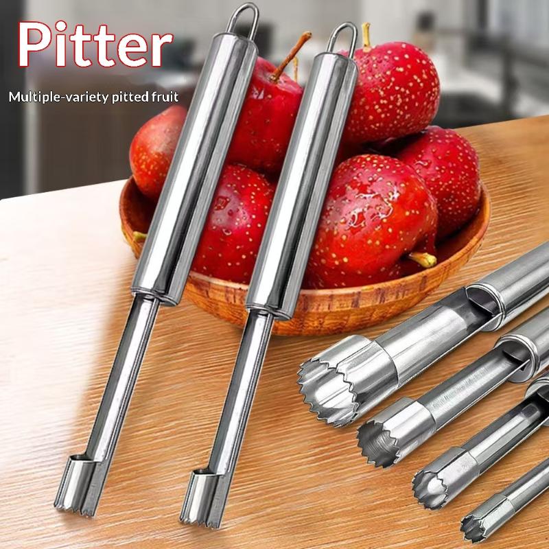 Kitchen Gadgets Kitchen - 4-teiliges Obstentkerner-Set aus Edelstahl – Küchenhelfer