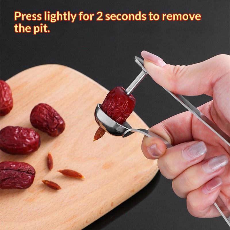 Kitchen Gadgets Kitchen - Edelstahl-Dattelentkerner – Küchenhelfer zum Entkernen von