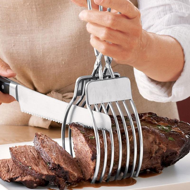 Kitchen Gadgets Guide - Zwiebelhalter zum Schneiden, manuelle Brotklemme, Bratzange,