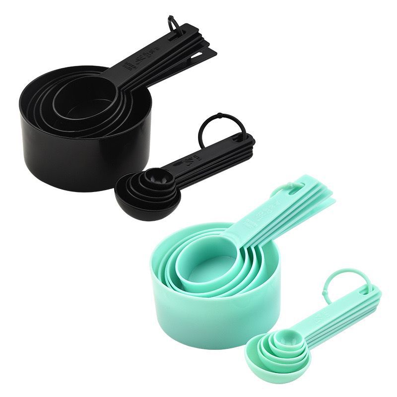 Kitchen Gadgets Under $10 - Kunststoff-Messbecher und Löffel-Set, 10-teilig, Küchenzubehör, gravierte
