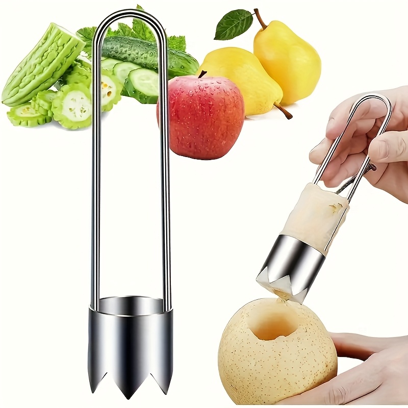 Kitchen Gadgets Kitchen - Edelstahl Obst- und Gemüseentkerner Paprika-Samenentferner Apfel-Birnen-Entkerner