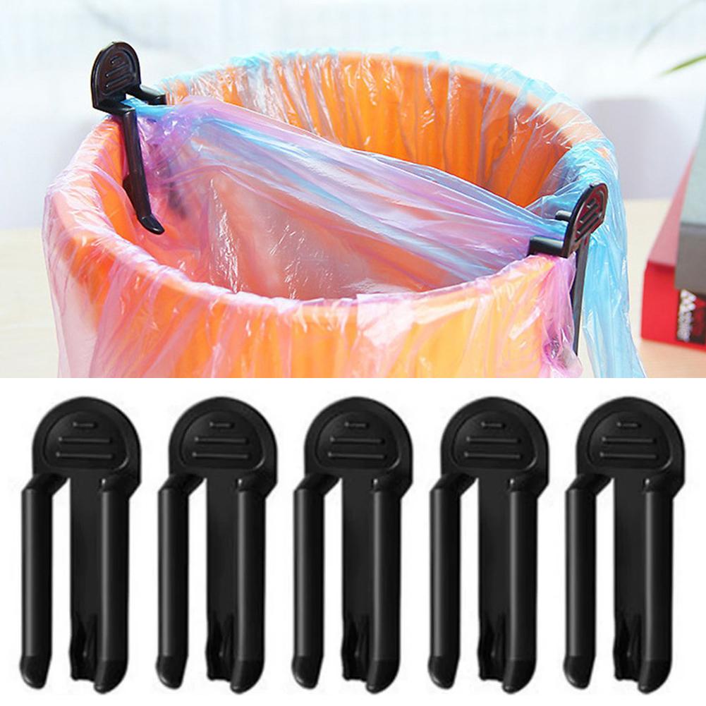Kitchen Gadgets Kitchen - 2/5 Stück Plastik-Müllbeutelklammer, fester Abfallbehälter-Beutelhalter, Müllklammer,