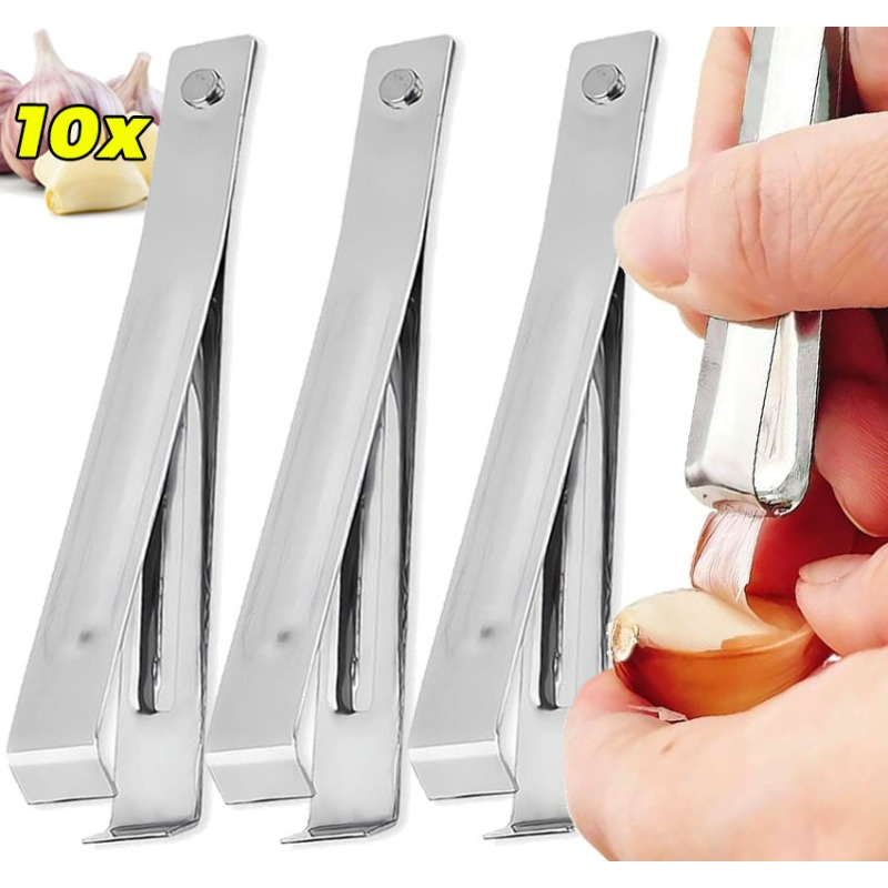Kitchen Gadgets Under $10 - 10/1 Stück Edelstahl-Knoblauchschäler Schneller Knoblauchschäler Schweinehaarentferner