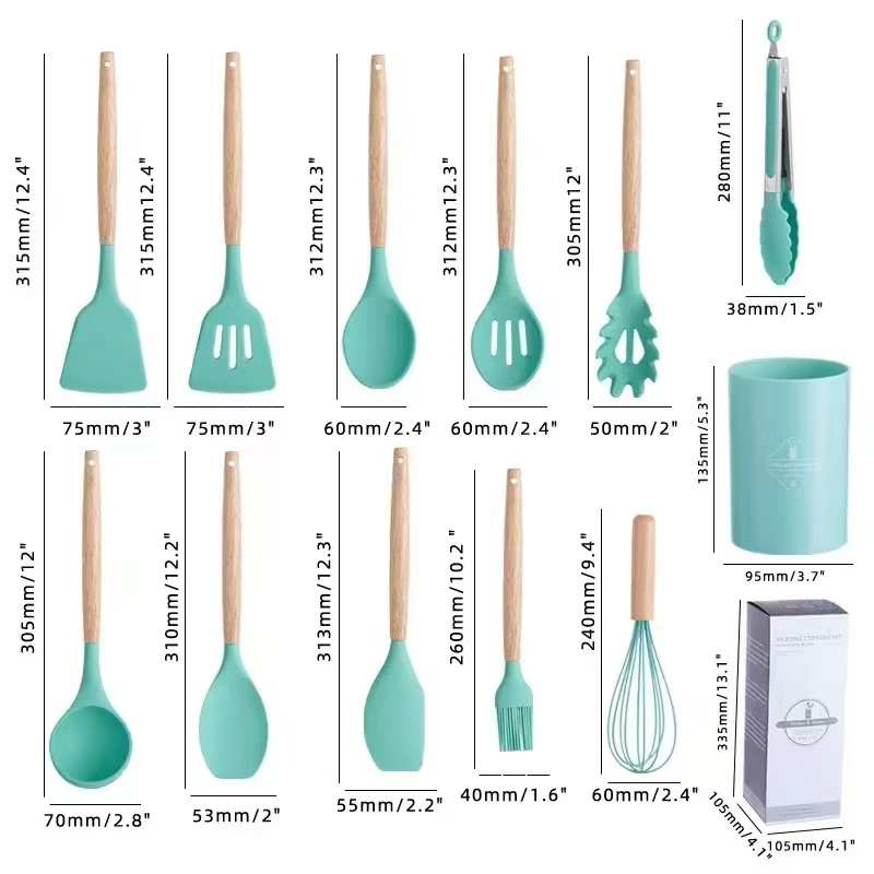 12PCS Silikon Kochgeschirr Set – Kitchen Gadgets Under $10 Bewertung und Preis